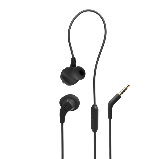 JBL Endurance Run 2 Wired - Black - Waterproof Wired Sports In-Ear Headphones - Hero image number null